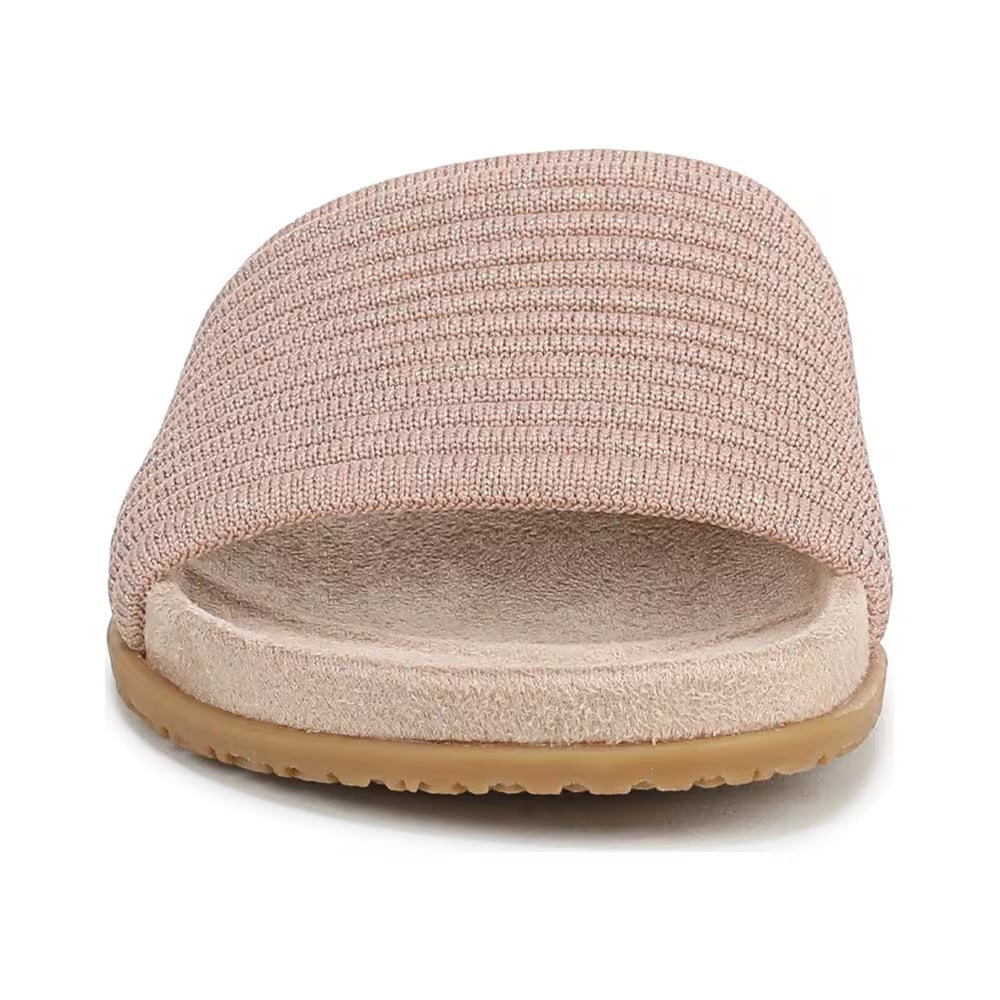 Vionic Women's Evie Knit Slide Sandal Rugby Tan Gold