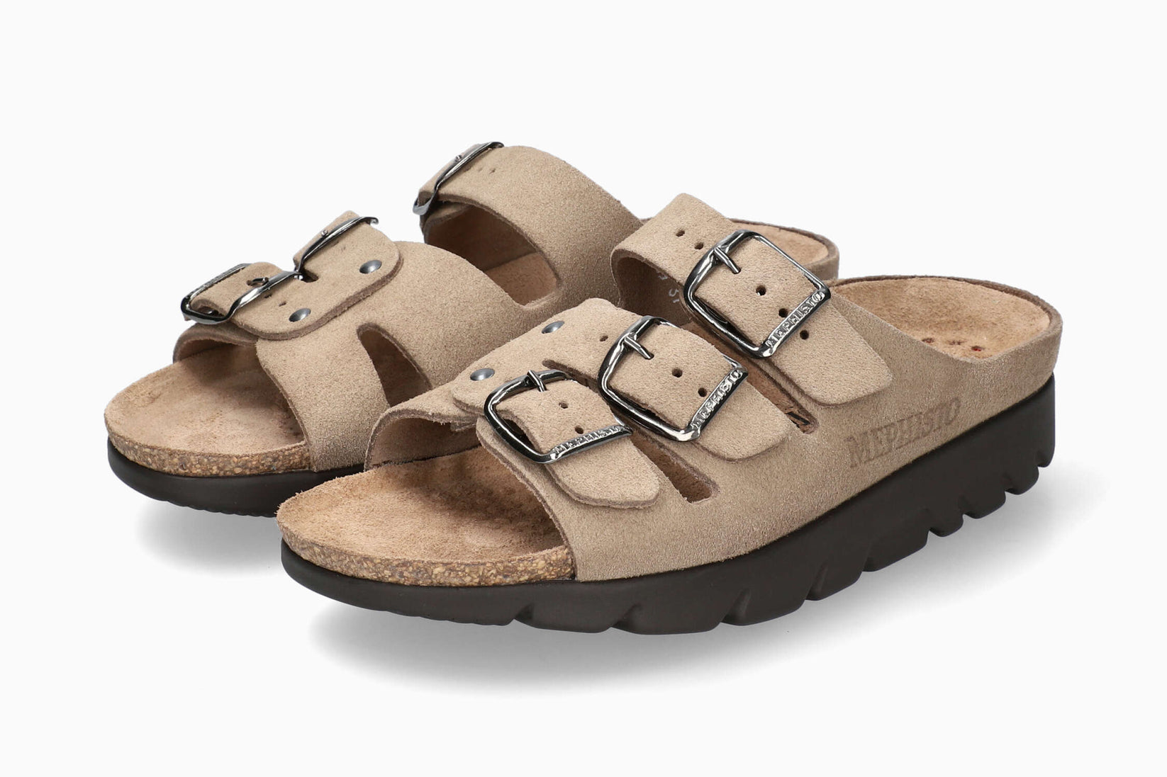 Mephisto Zach Fit Sandals Warm Grey