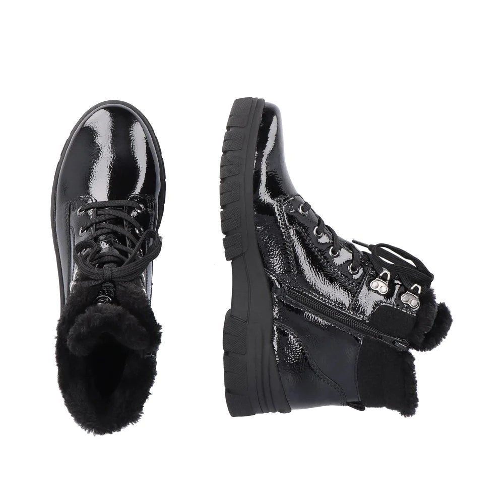 Remonte Women's D0E71-02 Ankle Boots Black Patent