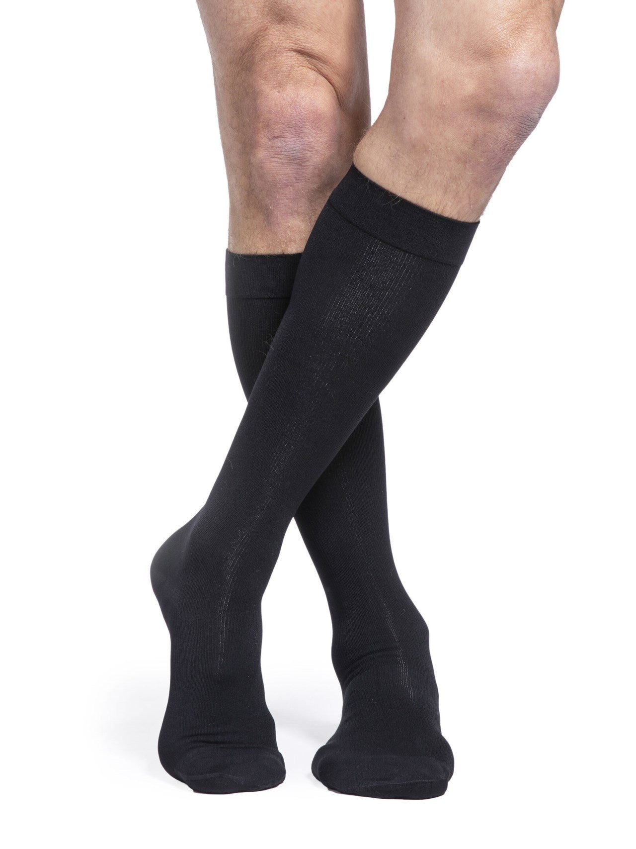 Sigvaris 230 Essential Cotton Compression Socks 20-30 mmHG Grip Top for Men Closed Toe