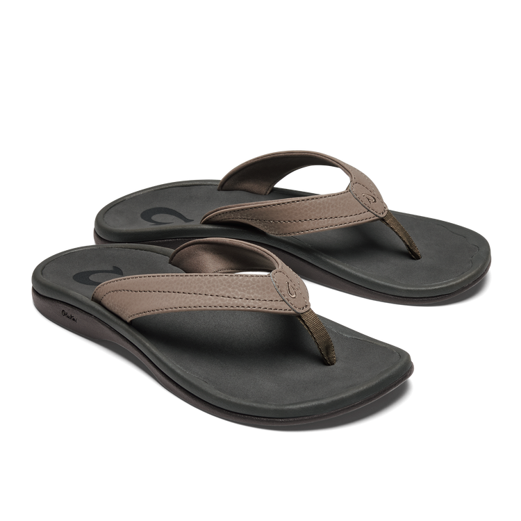 OluKai Women's 'Ohana Flip-Flops Warm Taupe / Island Salt