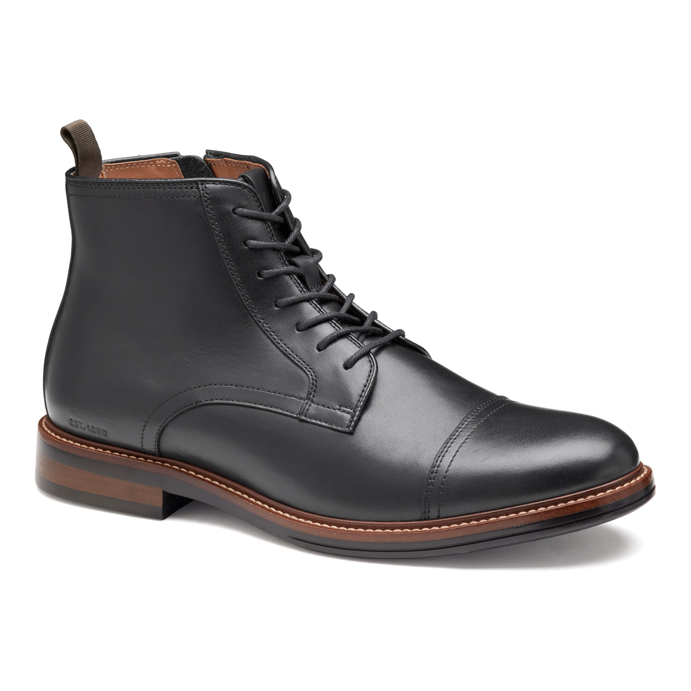 Johnston & Murphy XC+ Durham Cap Toe Boots Black