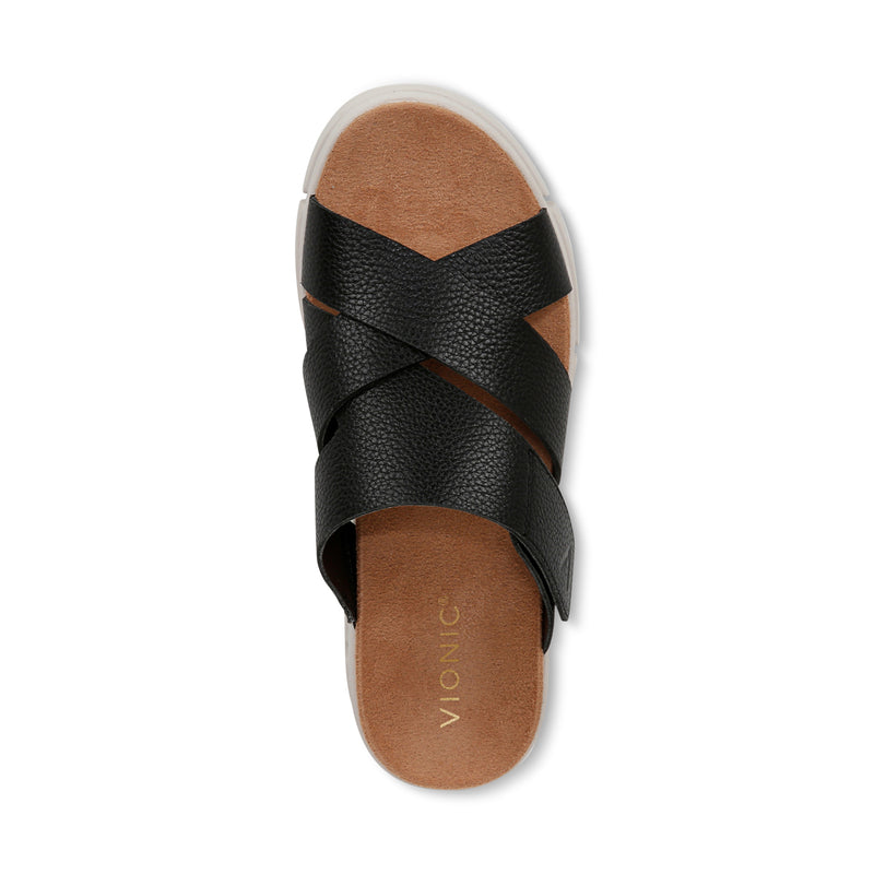 Vionic Women's Uptown Sunset Wedge Sandals Black