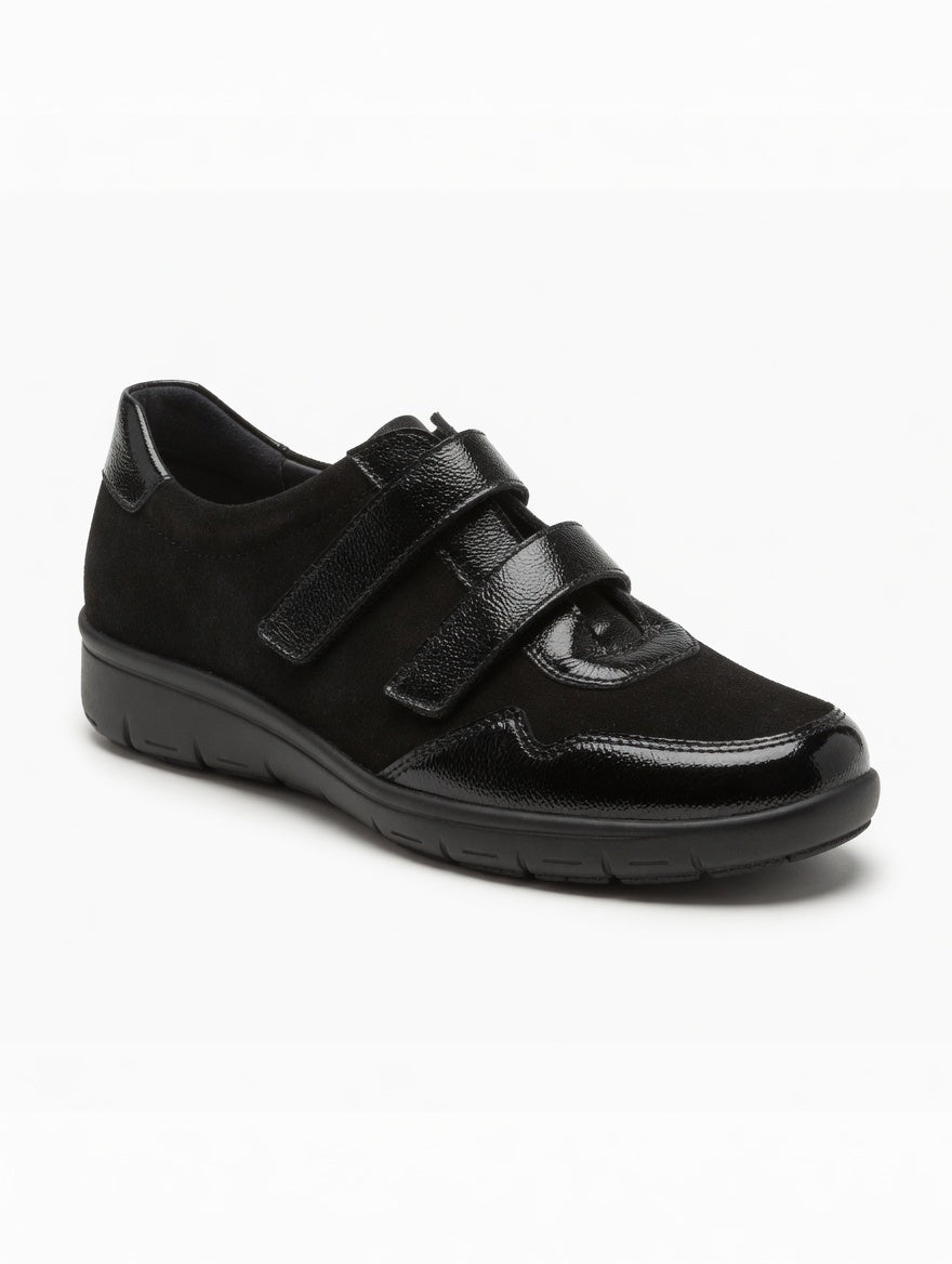 Semler Women's Greta G4105 Velcro Comfort Shoes Black