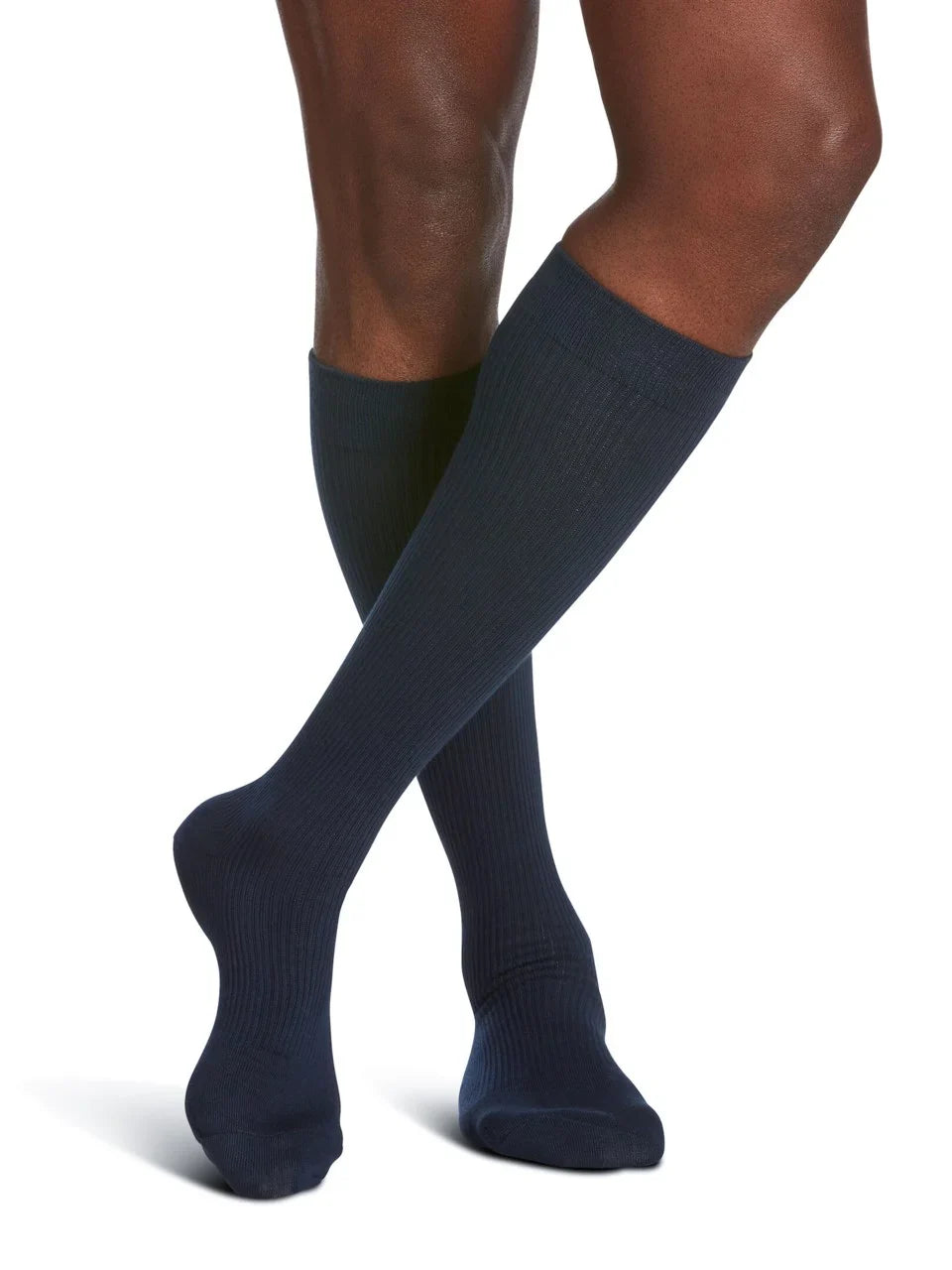 Sigvaris 180 Casual Cotton Compression Socks 15-20 mmHg Calf High For Men Closed Toe