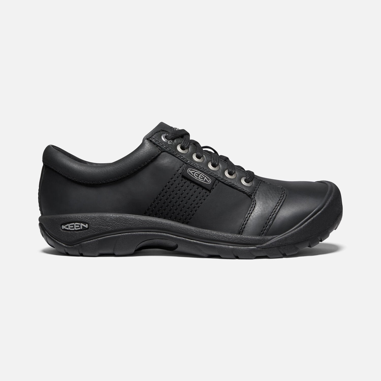 KEEN Men's Brixen Low Waterproof Slip On Shoe, Black/Gargoyle, 7 D