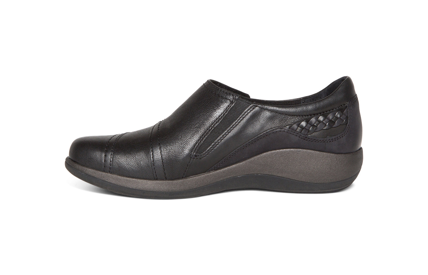 Aetrex Women's Karina Monk Strap Casual Shoe Black