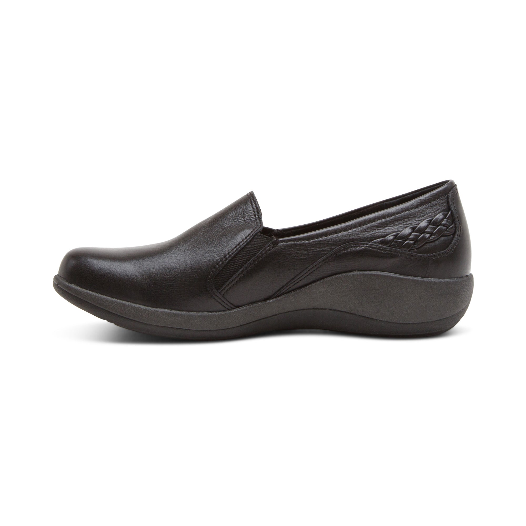 Aetrex Women's Trisha Slip-On Casual Shoe Wide Black