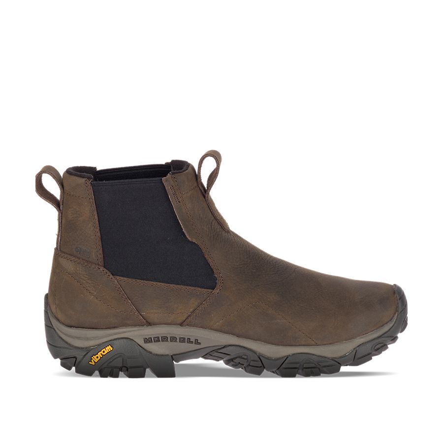 Merrell Men's Moab Adventure Chelsea Polar Waterproof Boots Brown