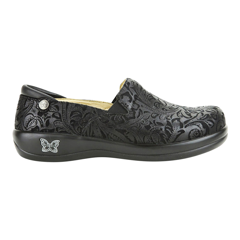 Alegria Keli Casual Shoes Black Embossed Paisley