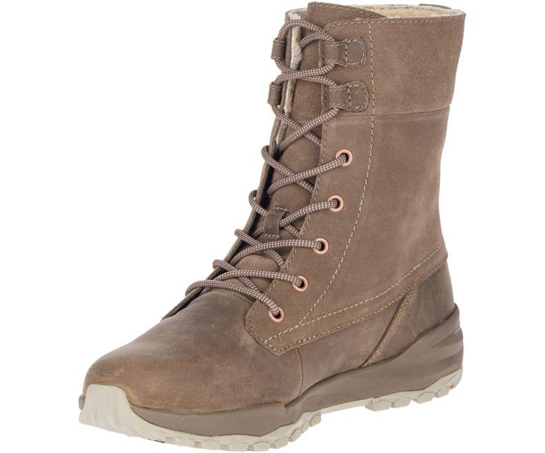 Merrell Women's Icepack Guide Mid Boots Stone