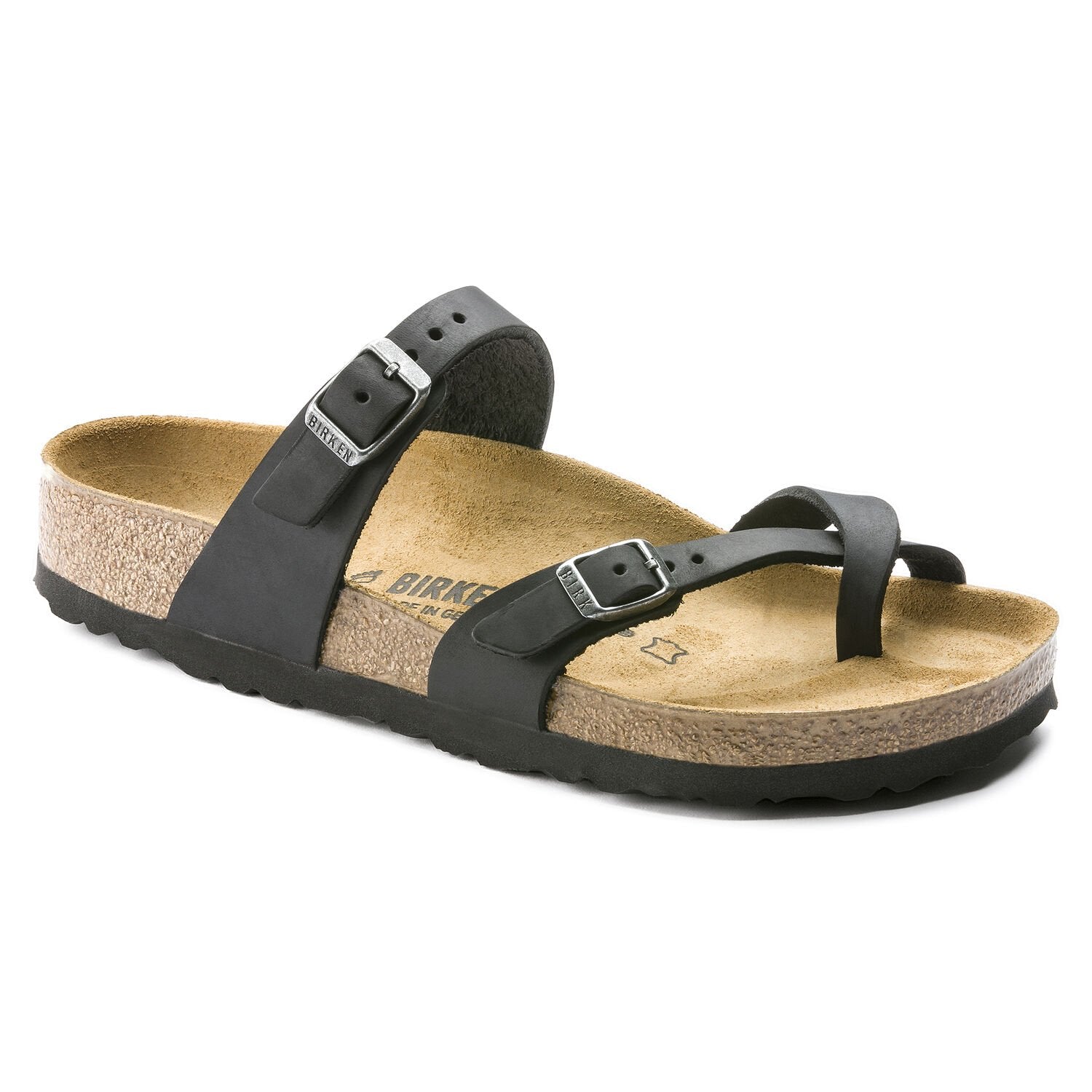 Birkenstock Mayari Oil Leather Sandals Black