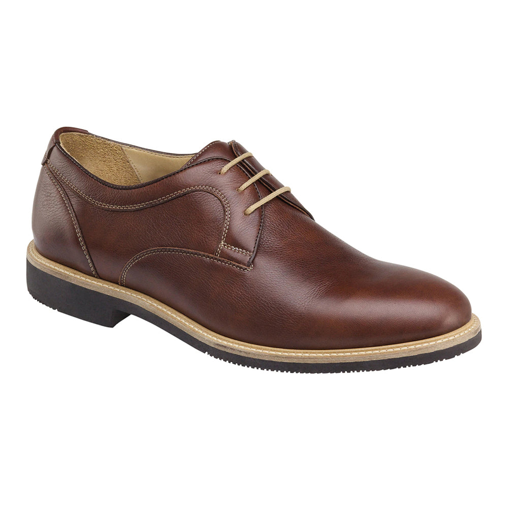 Johnston & Murphy Barlow Dress Shoes Plain Toe Wide Cognac