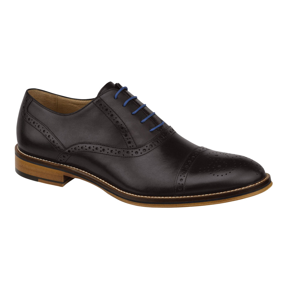 Johnston & Murphy Conard Dress Shoes Cap Toe Black