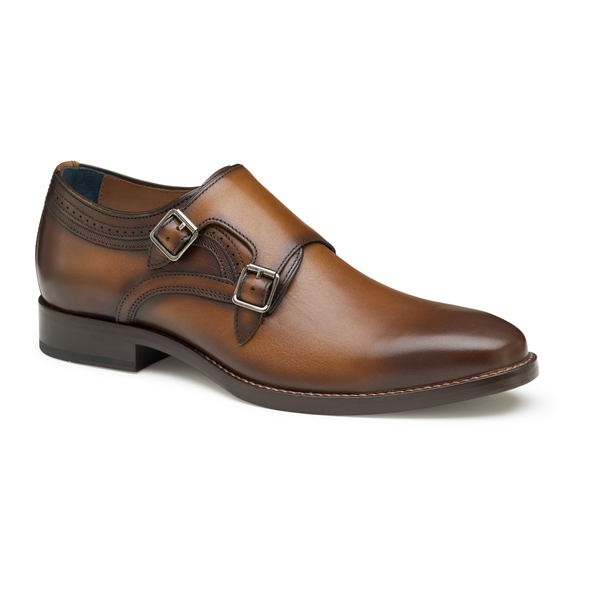 Johnston & Murphy Danridge Double Buckle Monk Dress Shoes