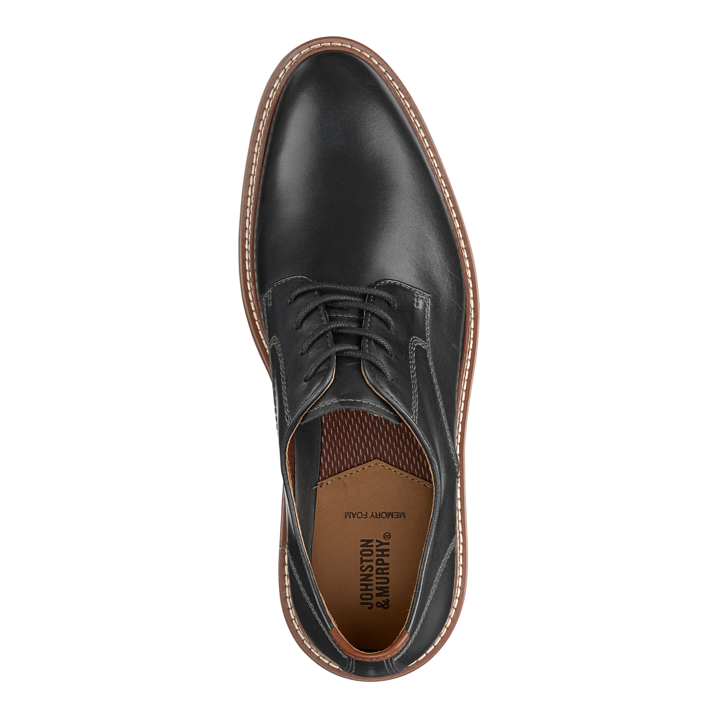 Johnston & Murphy Upton Dress Shoes Plain Toe Black