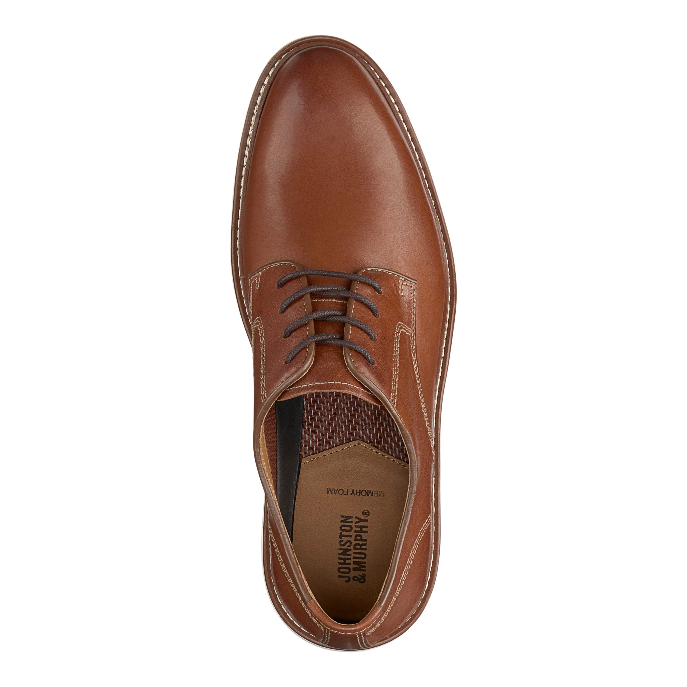 Johnston & Murphy Upton Dress Shoes Plain Toe Tan Wide