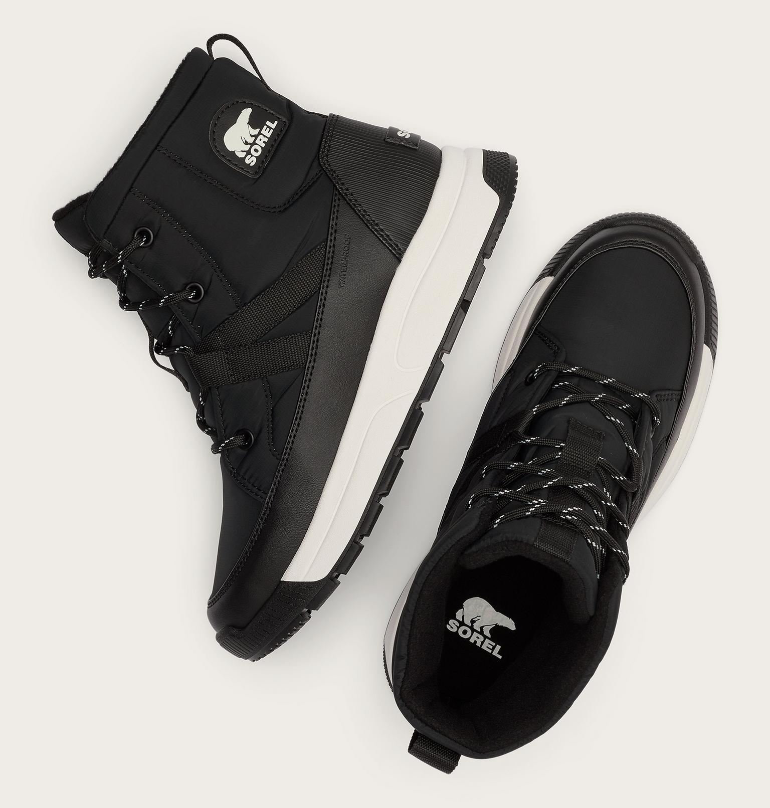 Sorel Women's Whitney III Mid WP Boots Black, Sea Salt