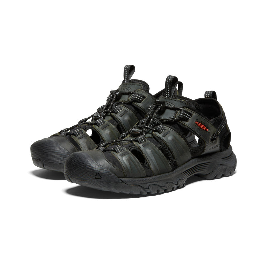 Keen Men's Targhee III Leather Sandals Grey/Black
