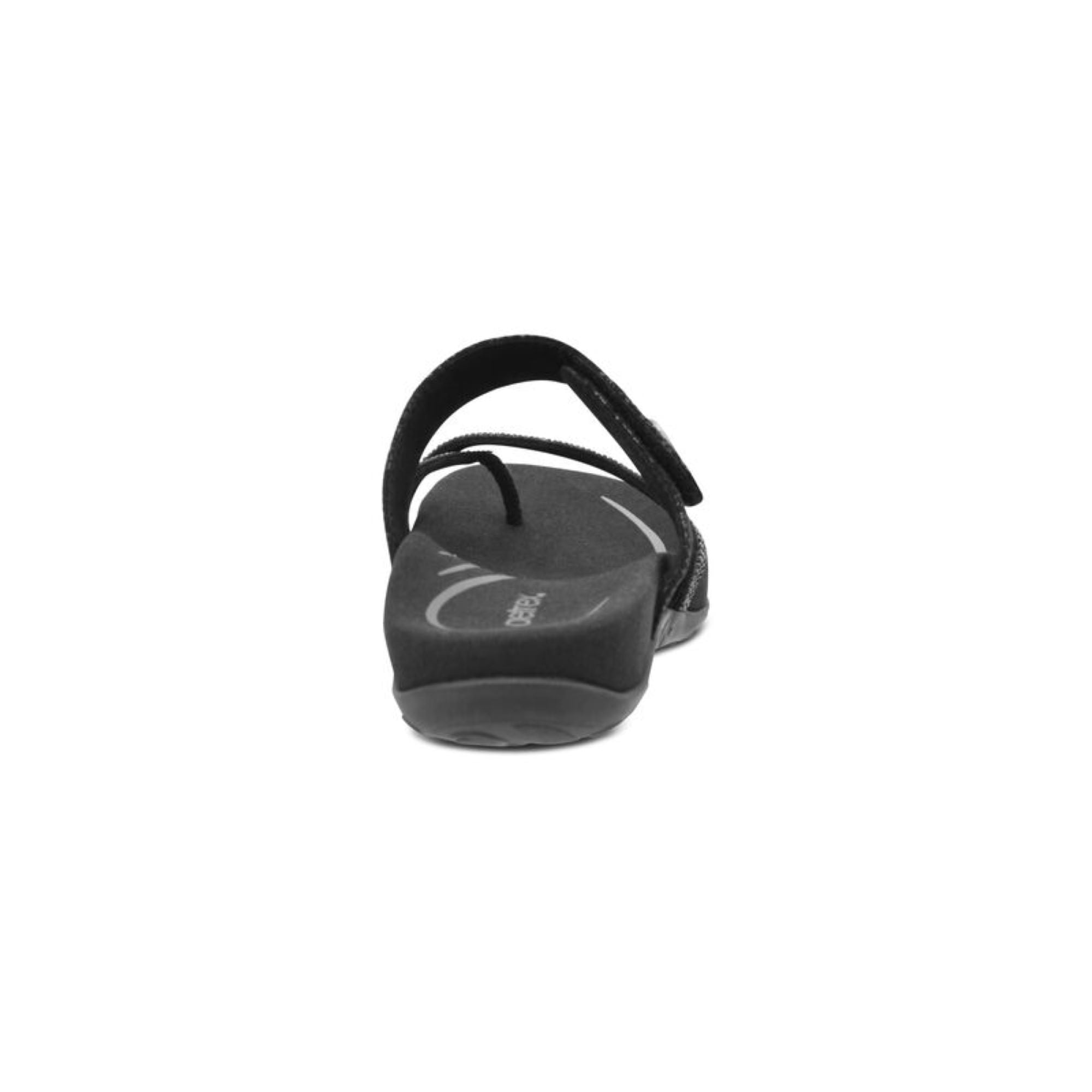 Aetrex Women's Izzy Adjustable Slide Sandals Black Sparkle