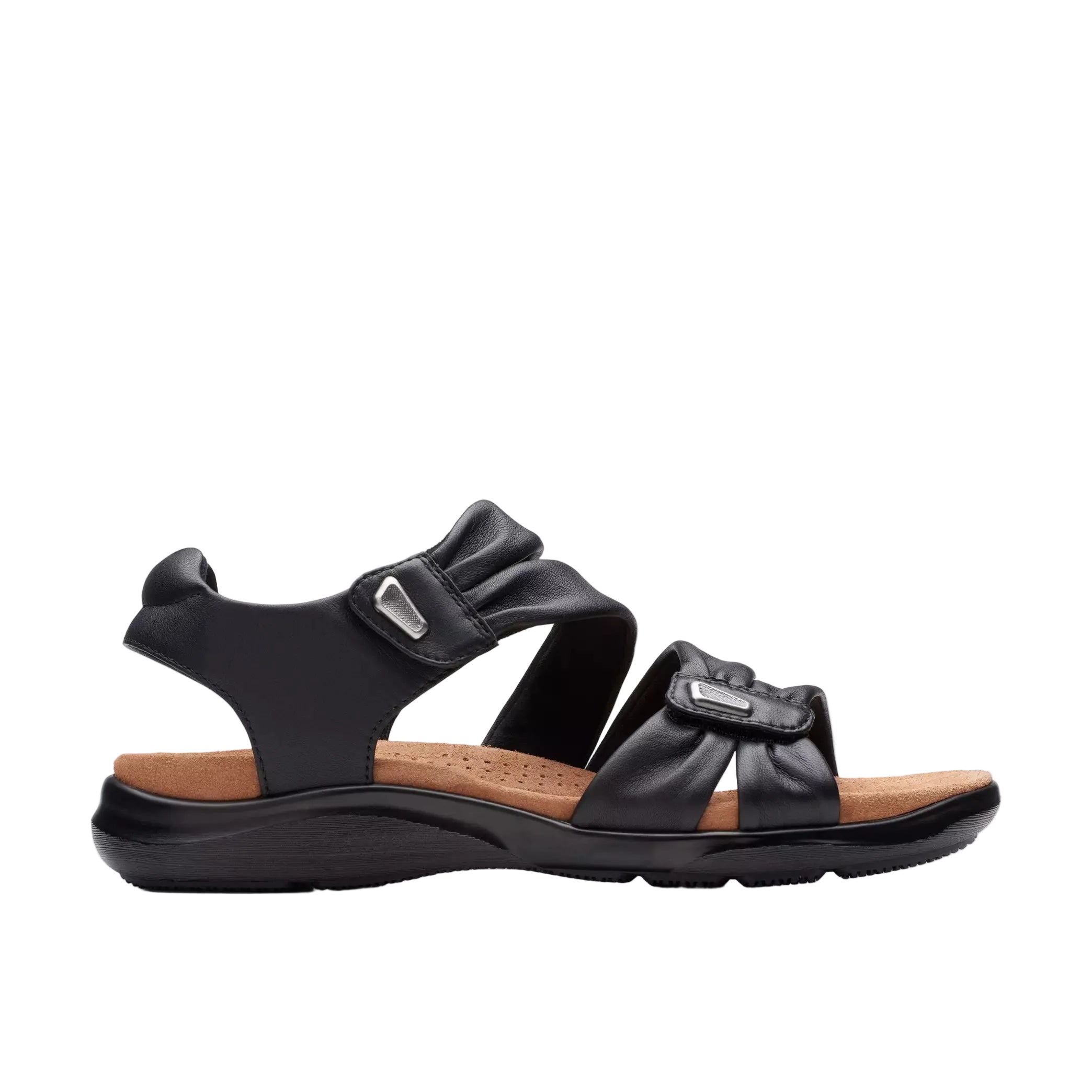 Clarks Women's Kitly Ave Sandals Black Leather