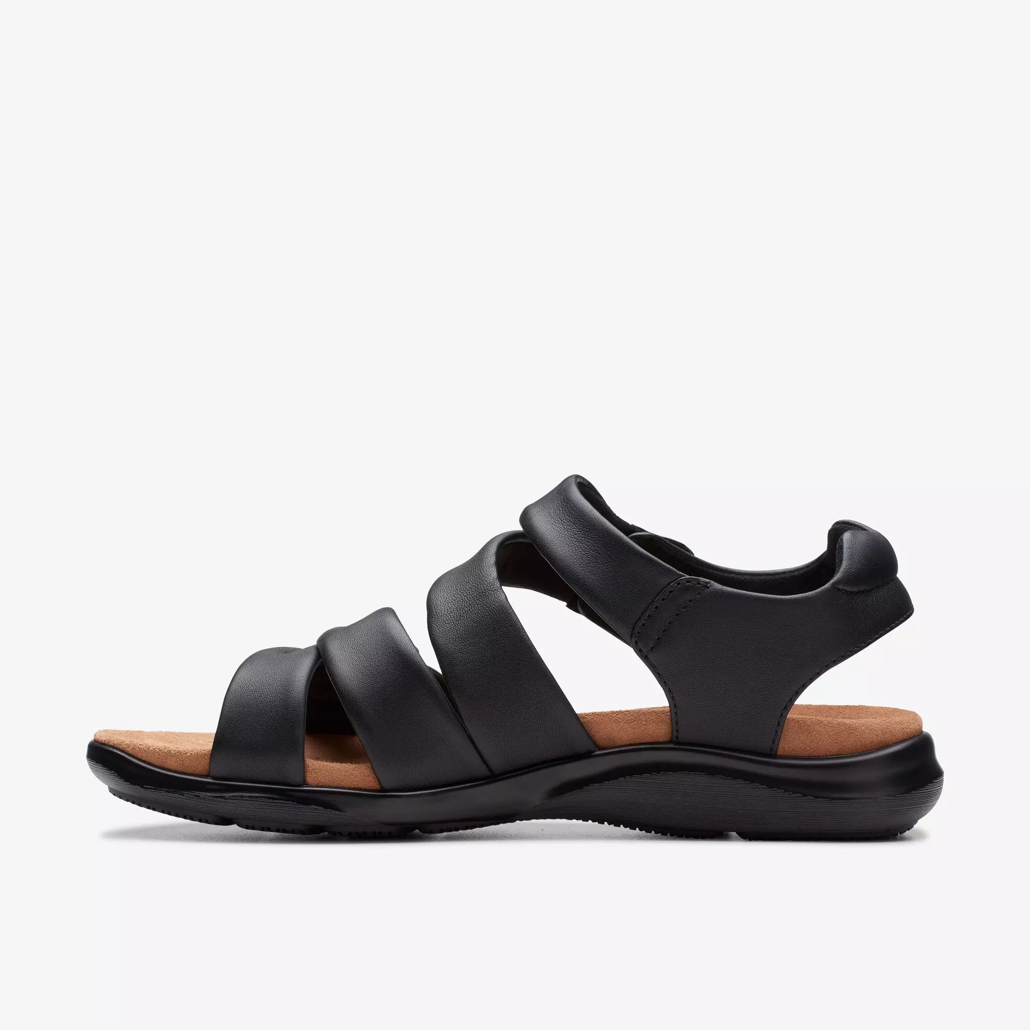 Clarks Women's Kitly Ave Sandals Black Leather