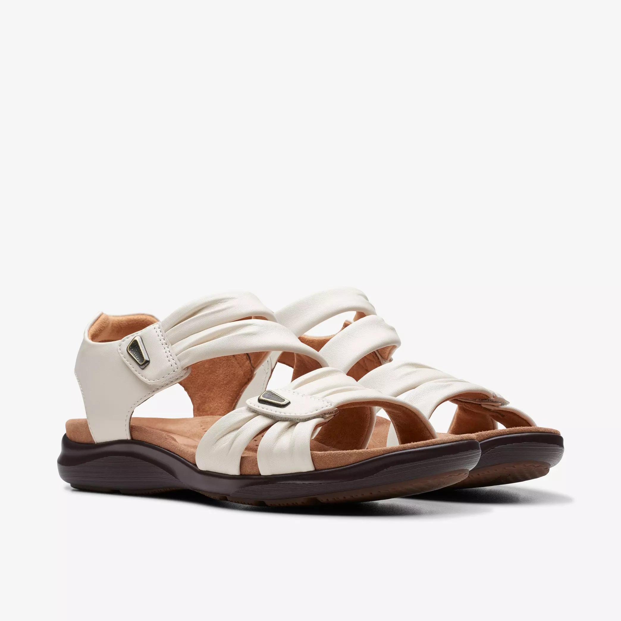 Clarks Women's Kitly Ave Sandals Off White Leather