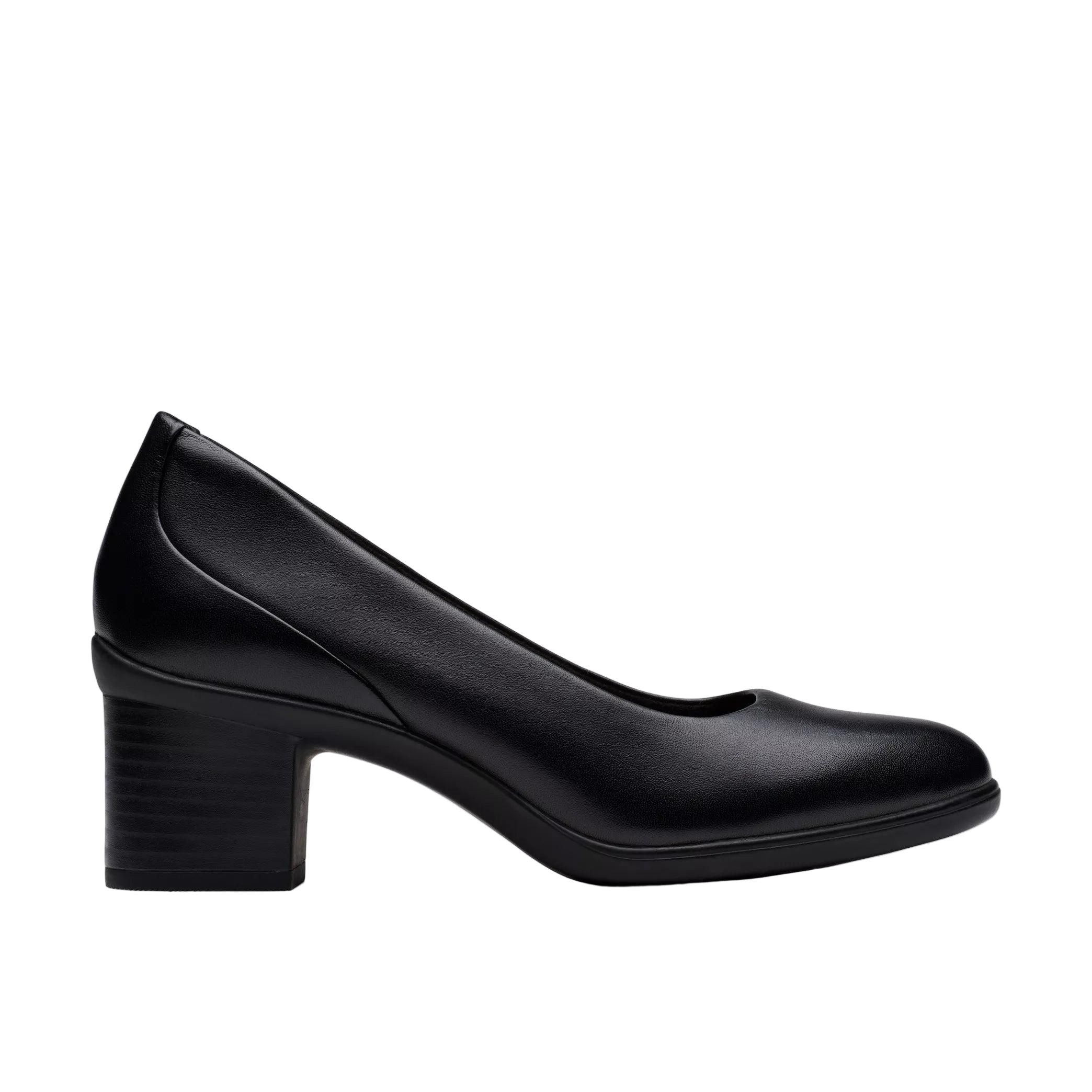 Clarks Women's Shaya Poppy Heels Black Leather
