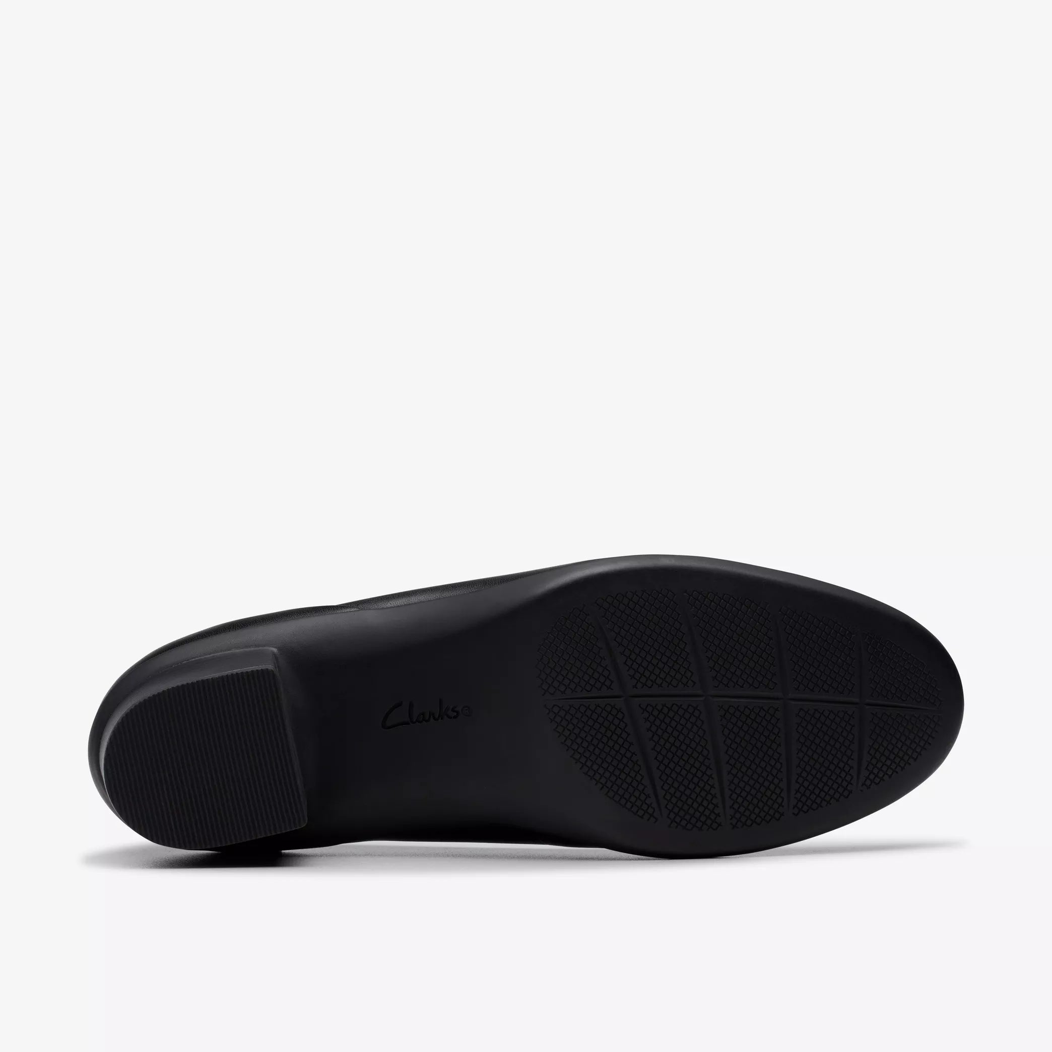 Clarks Women's Shaya Poppy Heels Black Leather
