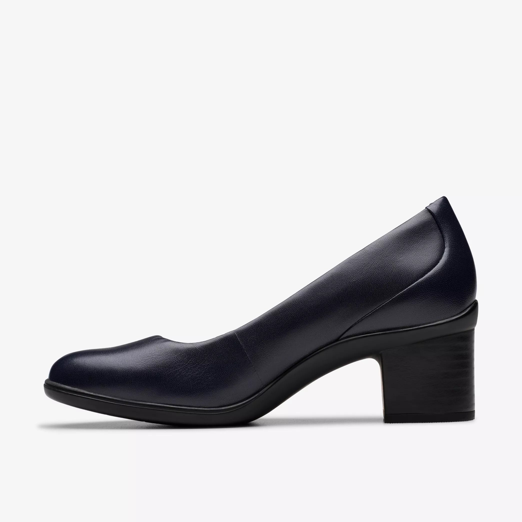 Clarks Women's Shaya Poppy Heels Navy Leather