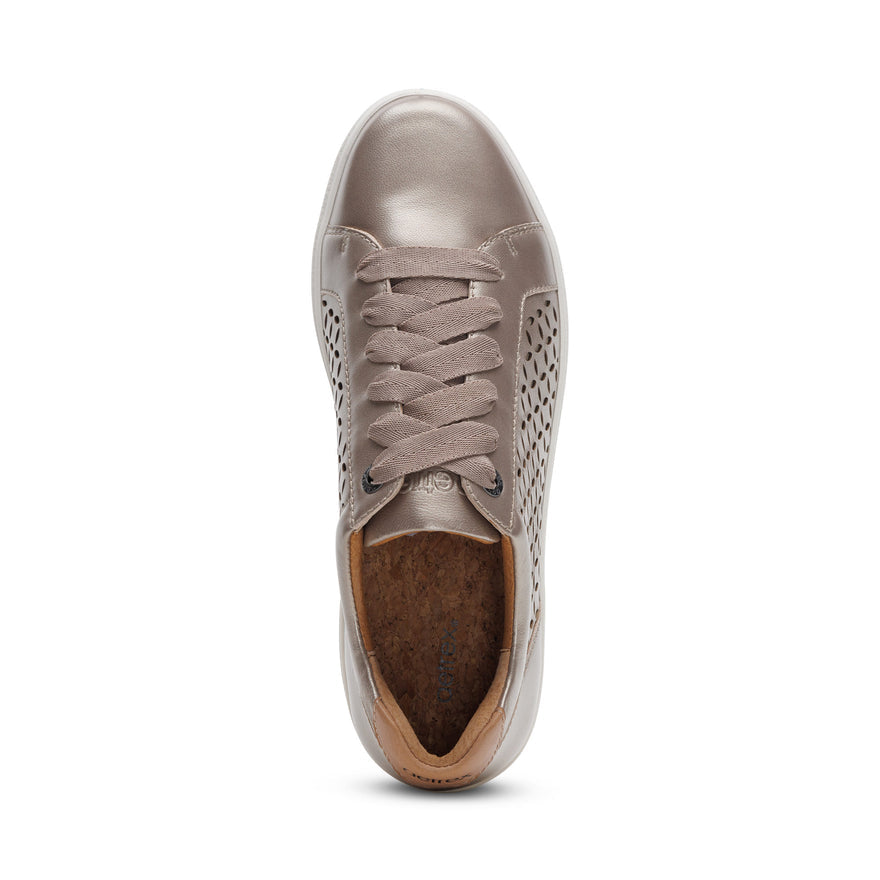 Aetrex Women's Courtney White Gold Cutout