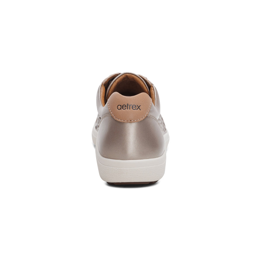 Aetrex Women's Courtney White Gold Cutout