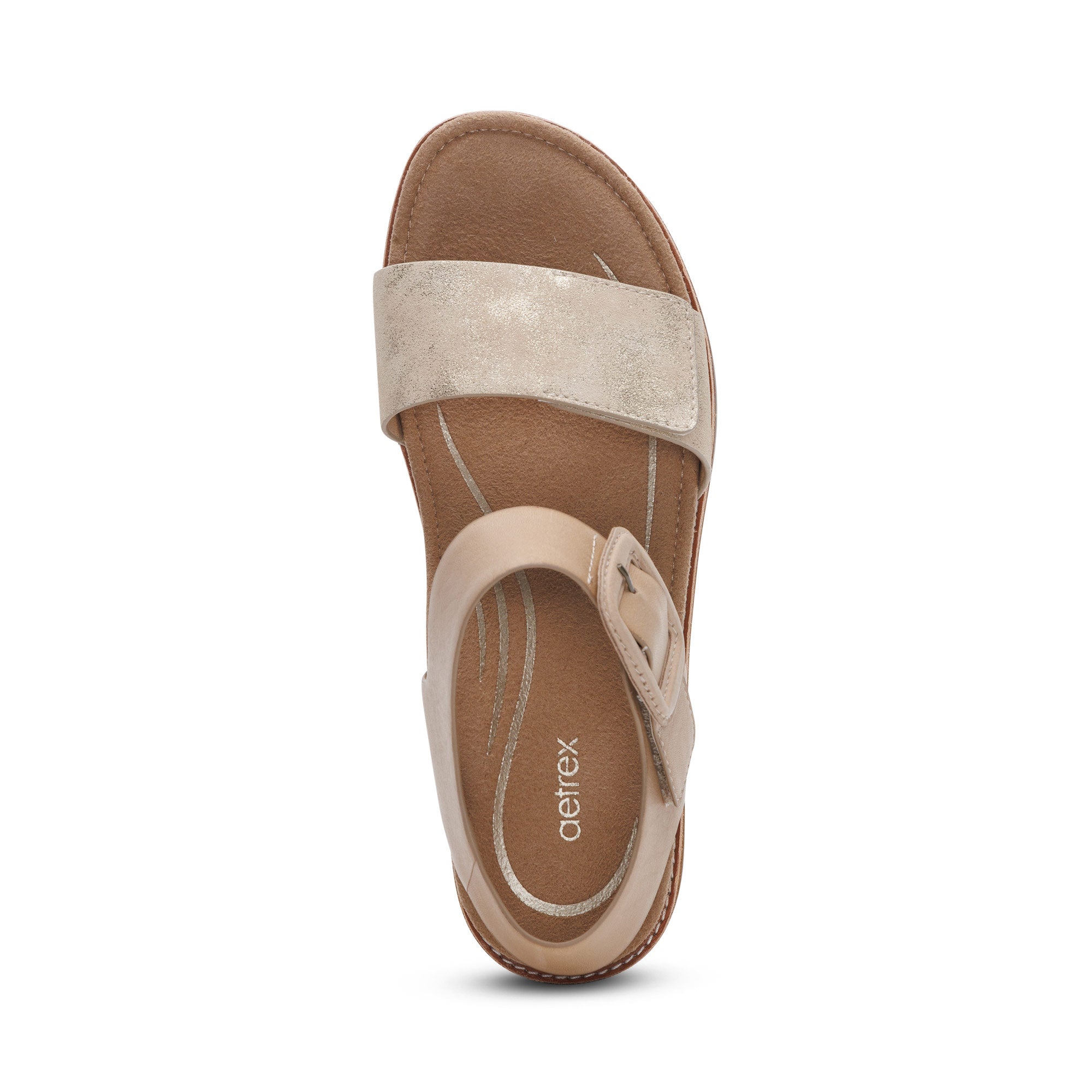 Aetrex Women's Claire Sandal Champagne