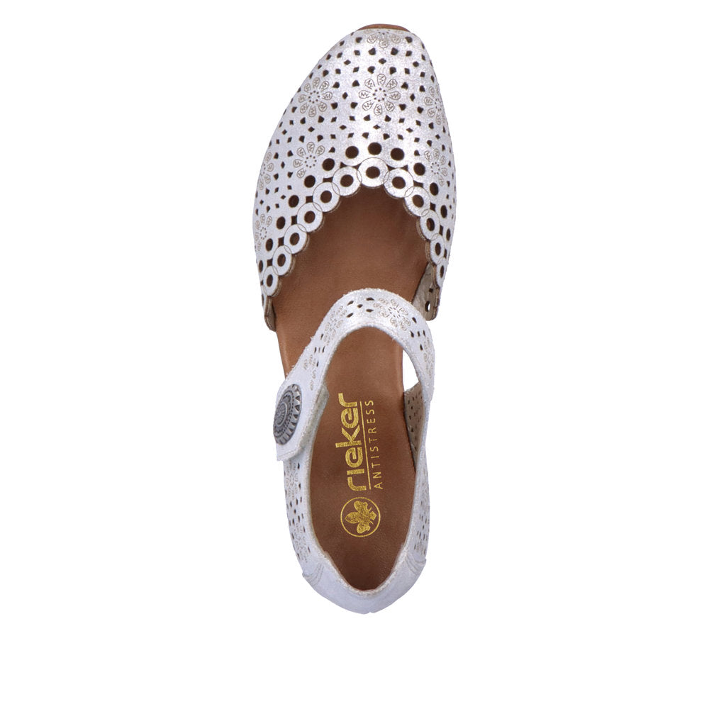 Rieker Women's 43753-90 Heel Silver/Platinum