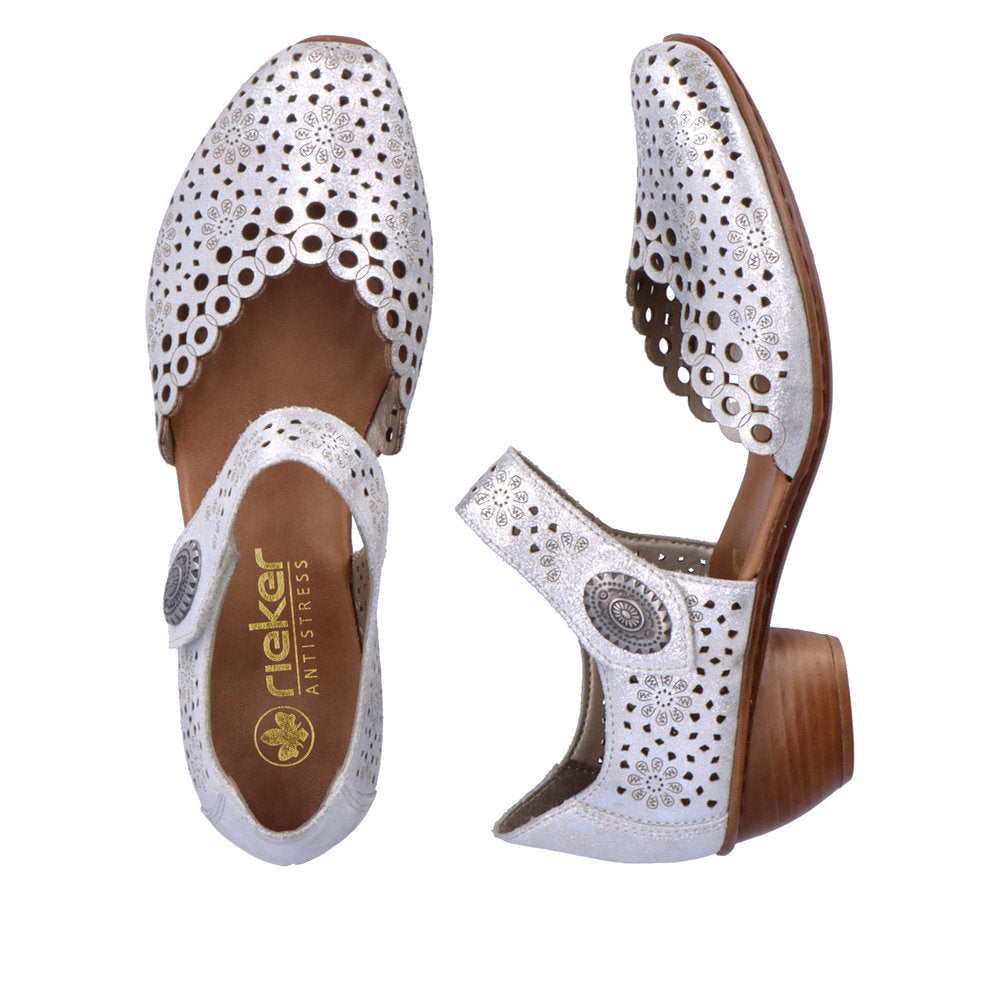 Rieker Women's 43753-90 Heel Silver/Platinum