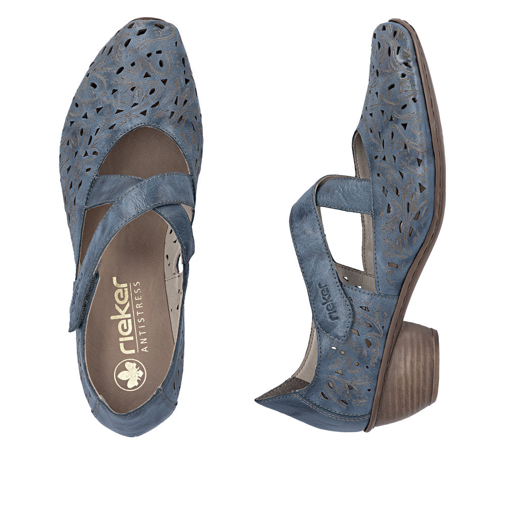 Rieker Women's 43773-12 Heel Blue