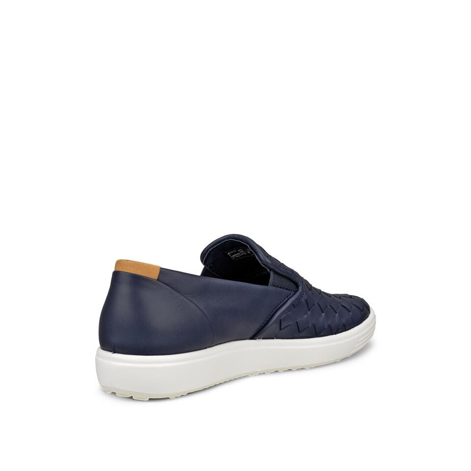 ECCO Women's Soft 7 Slip-On Woven Shoes Marine