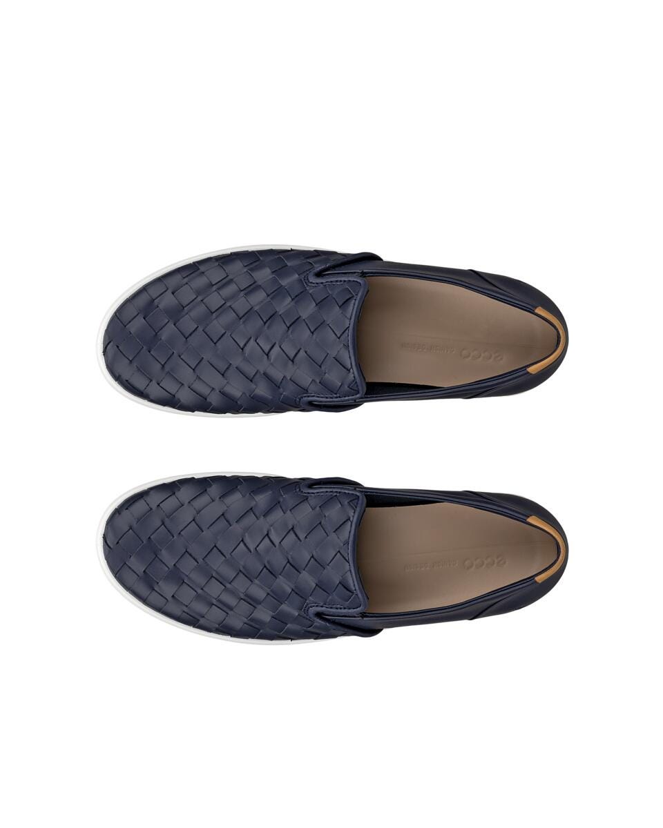 ECCO Women's Soft 7 Slip-On Woven Shoes Marine