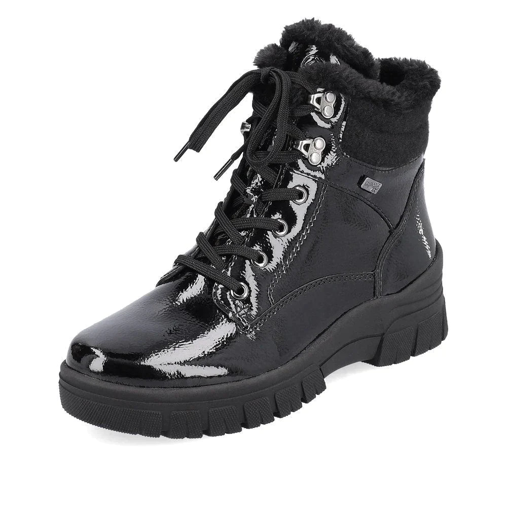 Remonte Women's D0E71-02 Ankle Boots Black Patent