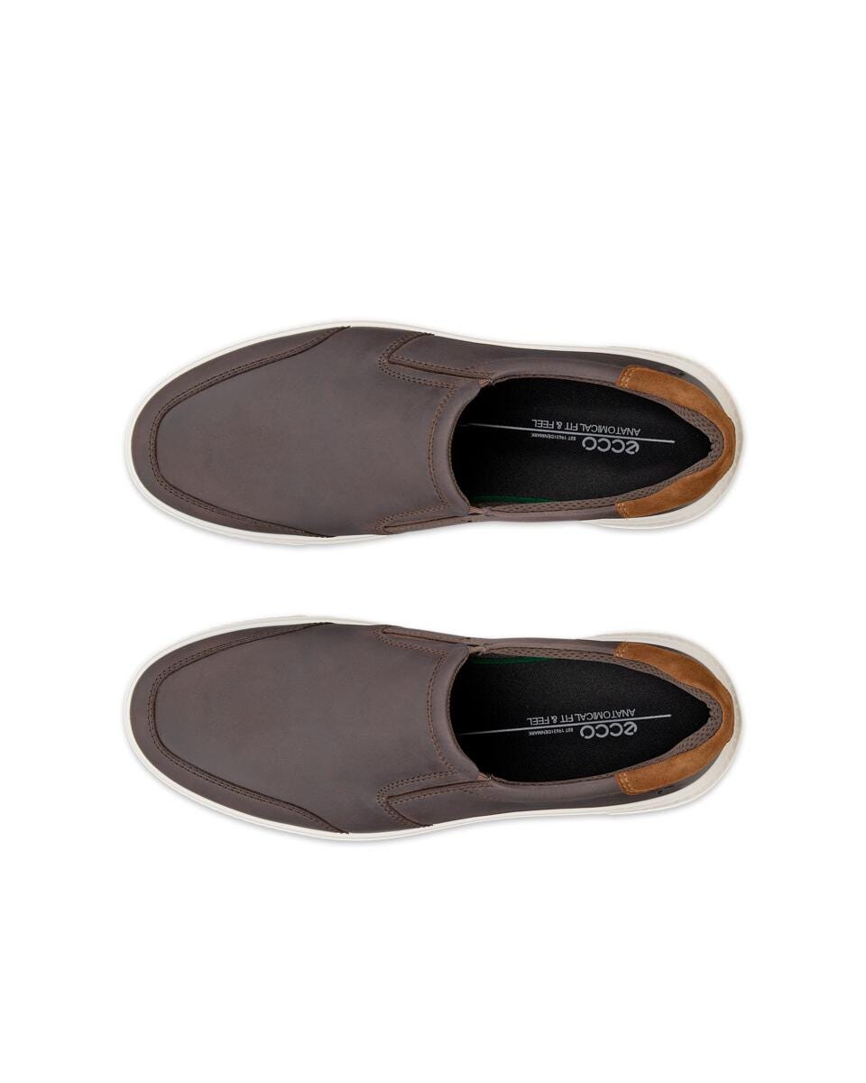 ECCO Men's Move M Slip-On Sneakers Camel/Coffee