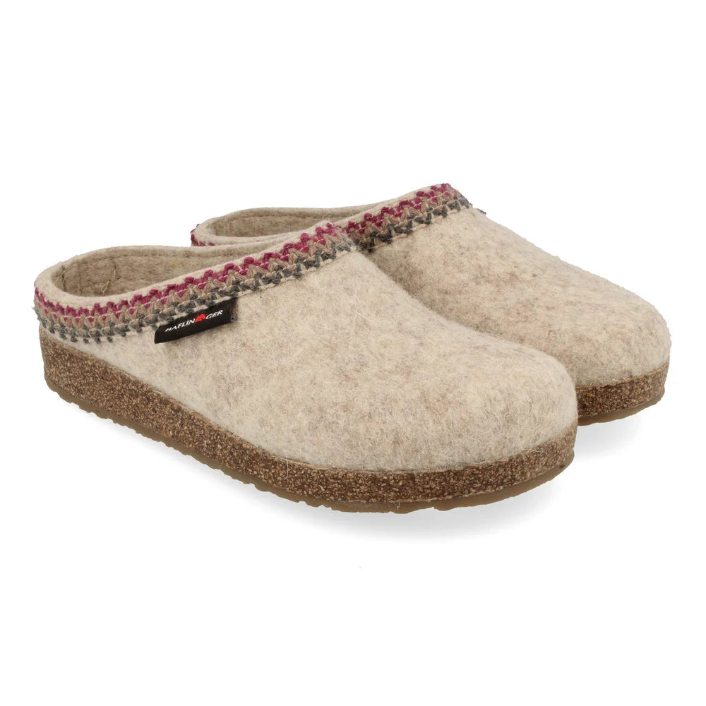 Haflinger Grizzly Zigzag Slippers Natural