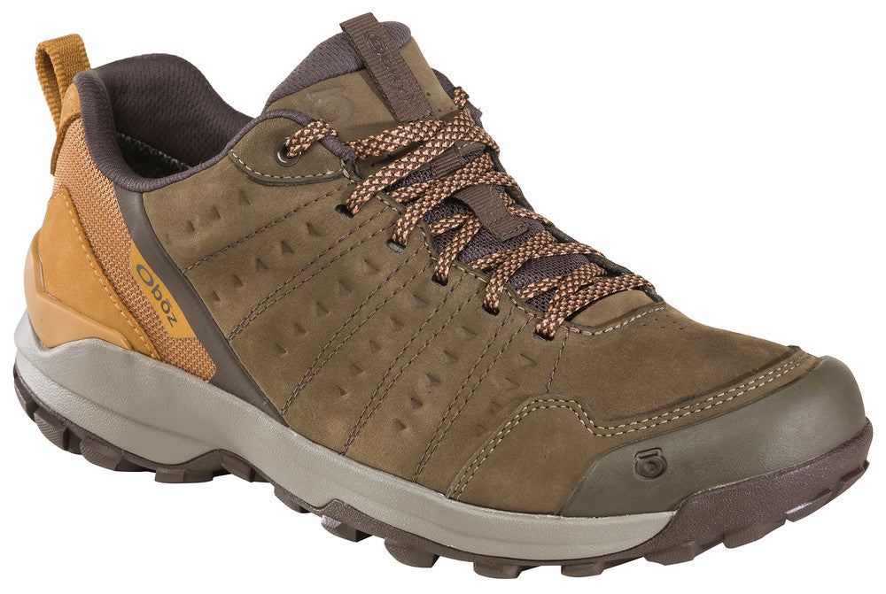 Oboz Men's Sypes Low Leather Waterproof Hiking Shoes Wood