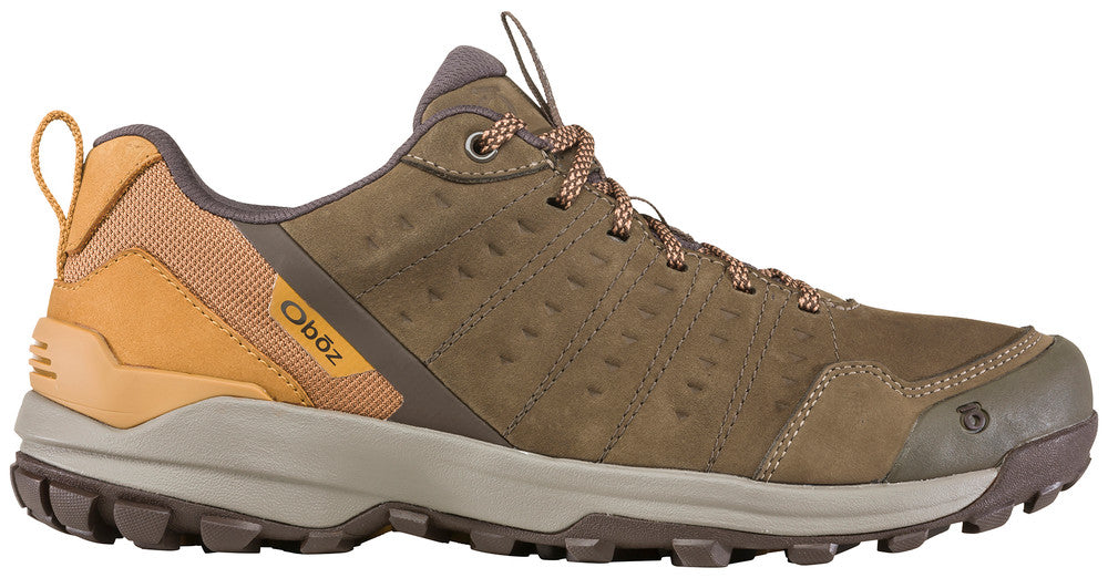 Oboz Men's Sypes Low Leather Waterproof Hiking Shoes Wood
