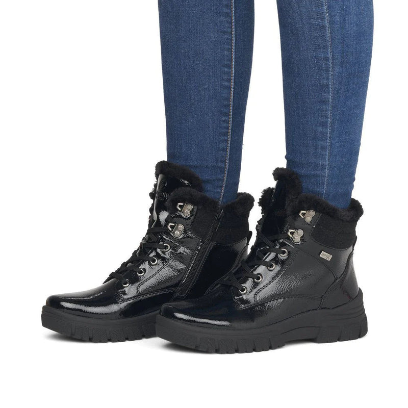 Remonte Women's D0E71-02 Ankle Boots Black Patent