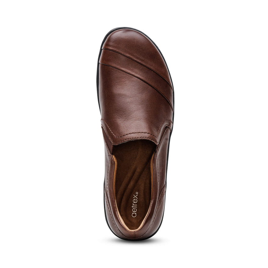 Aetrex Women's Helena Slip-On Shoes Brown