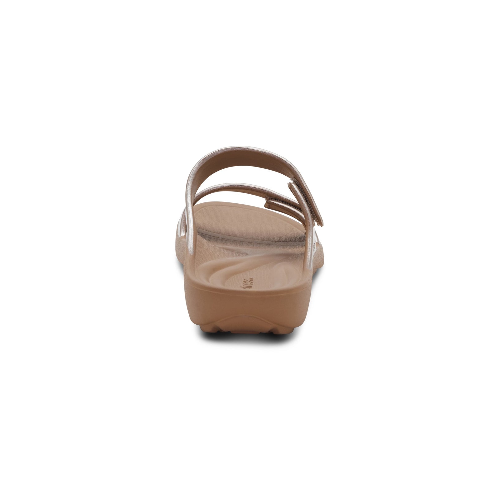 Aetrex Women's Kaia Two Band Slide Rubber Sandal Champagne