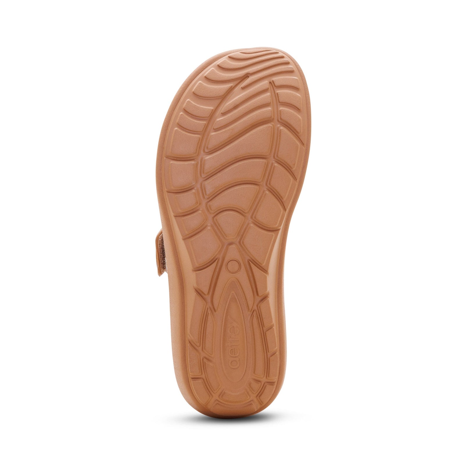 Aetrex Women's Kaia Two Band Slide Rubber Sandal Champagne