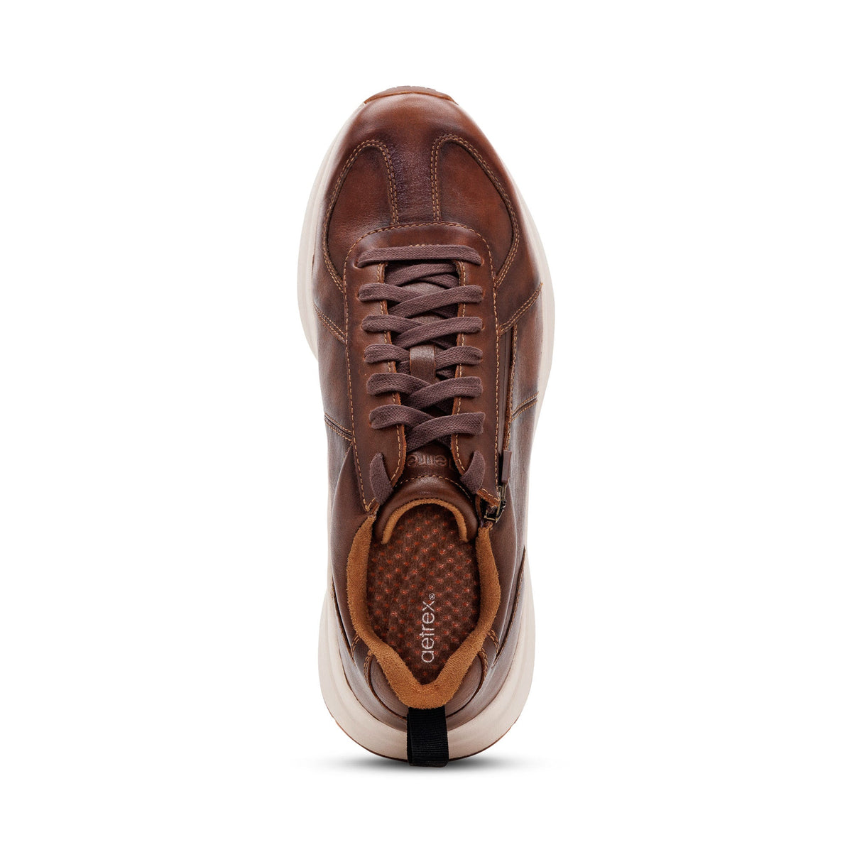 Aetrex Men's Arch Support Miles Sneakers Cognac