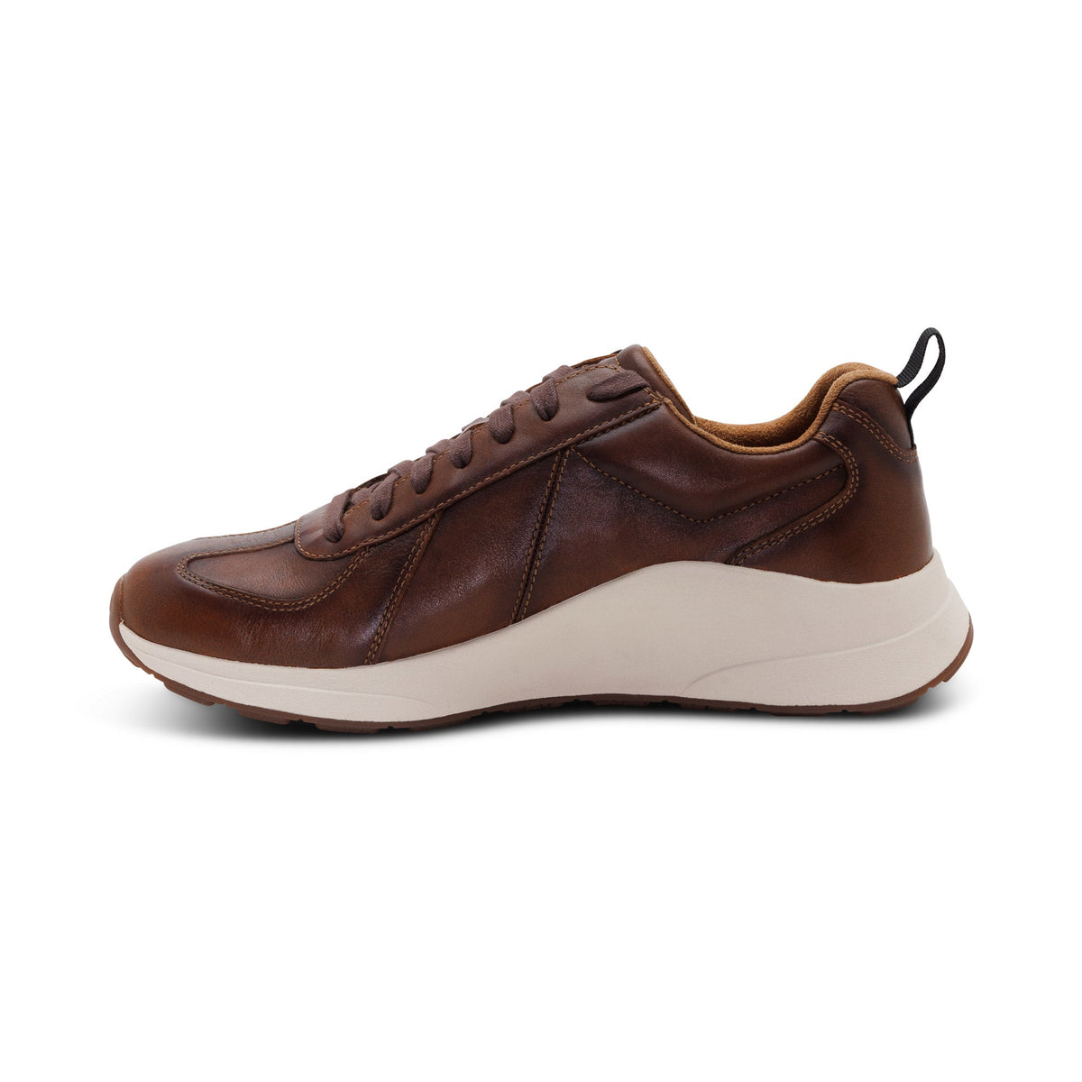 Aetrex Men's Arch Support Miles Sneakers Cognac