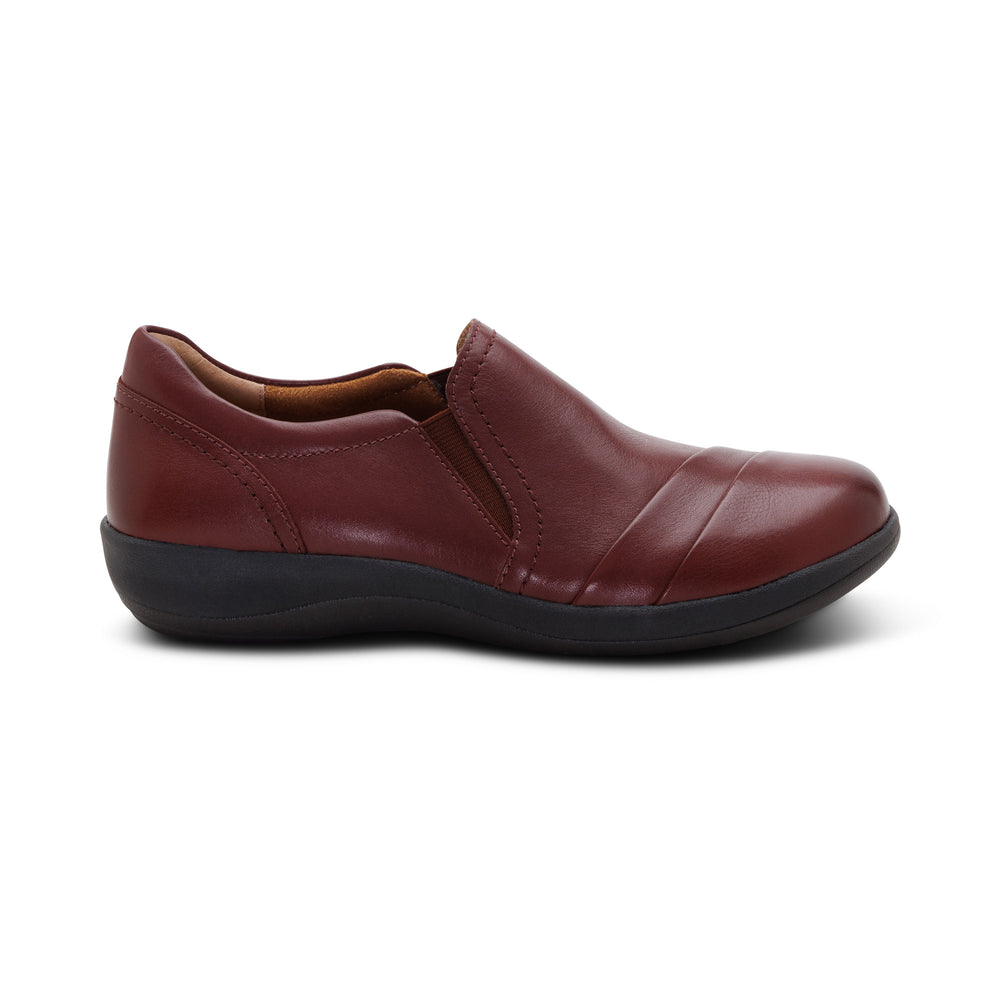 Aetrex Women's Helena Slip-On Shoes Burgundy